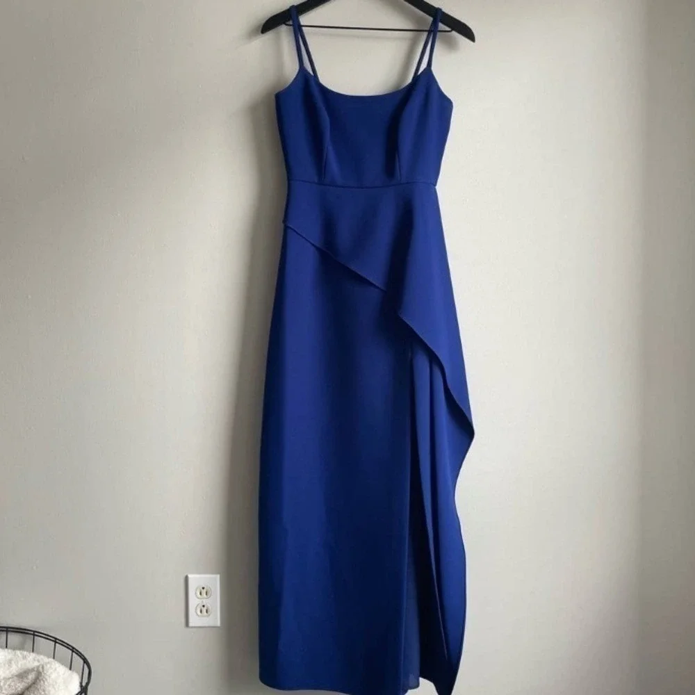 BCBGMaxazria Steluth Maxi Dress‎ Royal Blue size 2 strap's cocktail prom - Picture 2 of 12